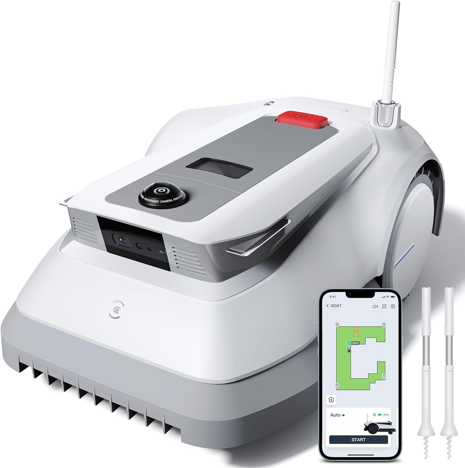 ECOVACS GOAT G1-800 Mhroboter ohne Begrenzungskabel 8003¡, Rasenmher Roboter mit TrueMapping-Multifusionslokalisierung, Hindernisvermeidung, 16-Zonen-Management, 45% Steigung, Videomanager