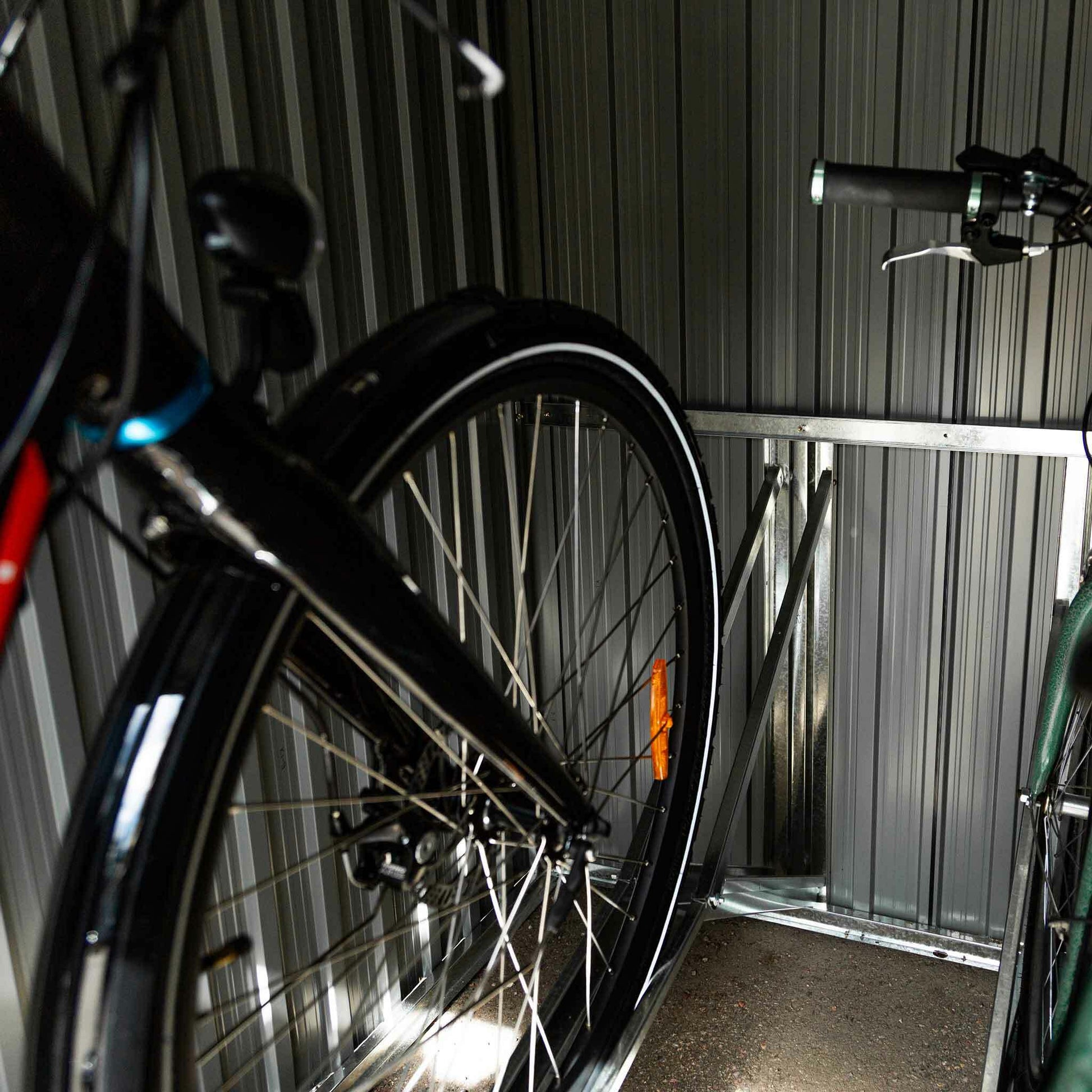 Fornorth Fahrradgarage für zwei Fahrräder 142x198x157cm, Dunkelgrau