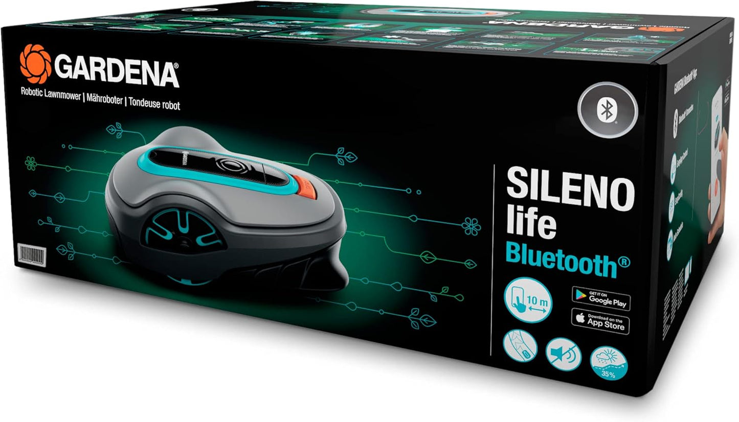 Gardena Mähroboter SILENO minimo 250 m²: intelligenter Rasenmäher mit optimaler Konnektivität, mit Gardena Bluetooth App programmierbar, DE-Version (15201-20)