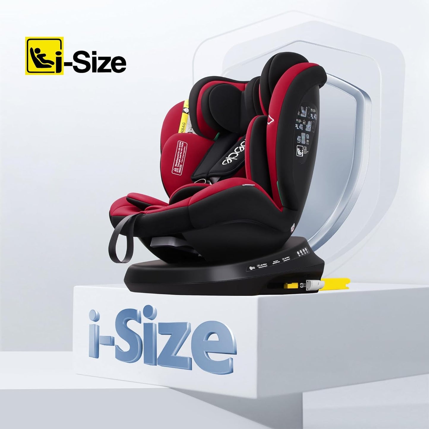 Reecle 360 Drehbar i-Size Kindersitz mit ISOFIX 40-150 cm (0-36 kg) Reboarder, ab Geburt -12 Jahre, ECE R129