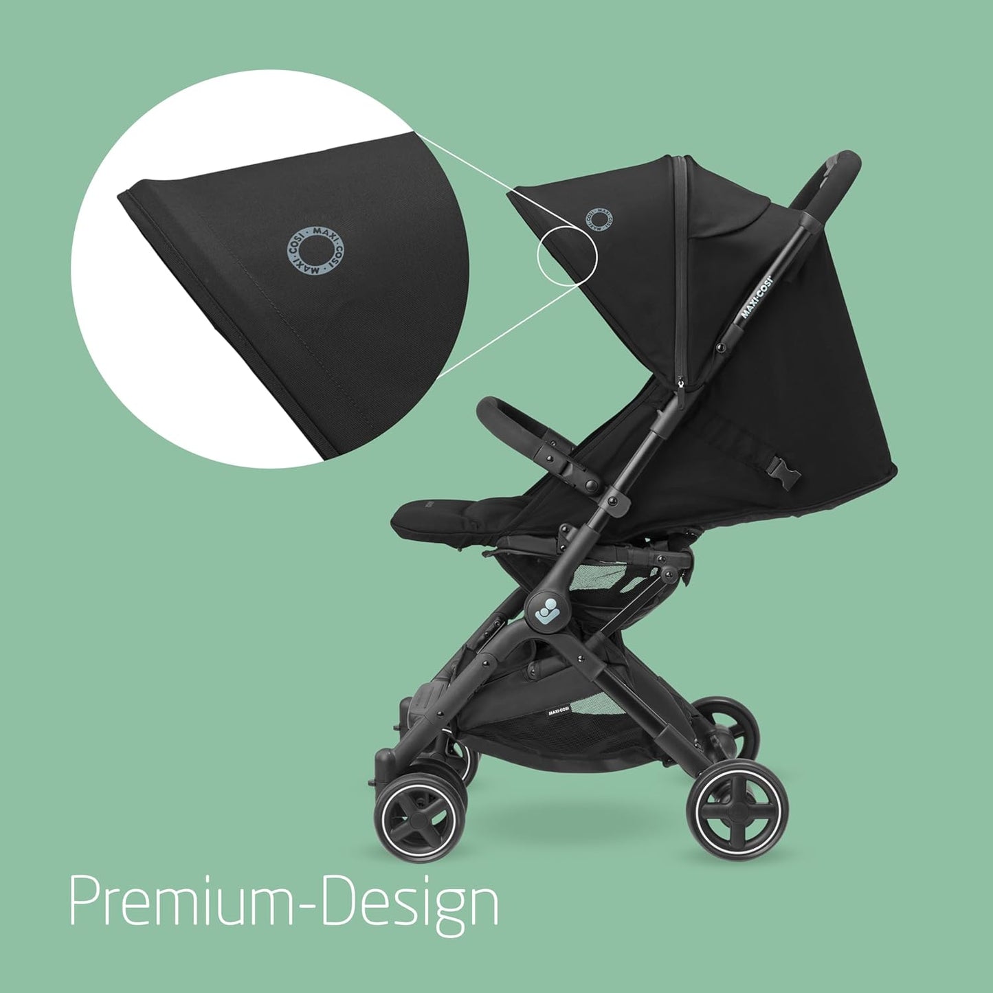 Maxi-Cosi Lara2 Baby Kinderwagen, 0–4 Jahre, 0–22 kg, federleichter, kompakter Buggy, 3 Liegepositionen, flache Liegeposition, klein zusammenklappbar, Schultergurt, Essential Graphite