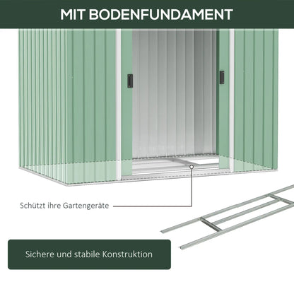 Outsunny Geräteschuppen mit Schiebetüren und Belüftung