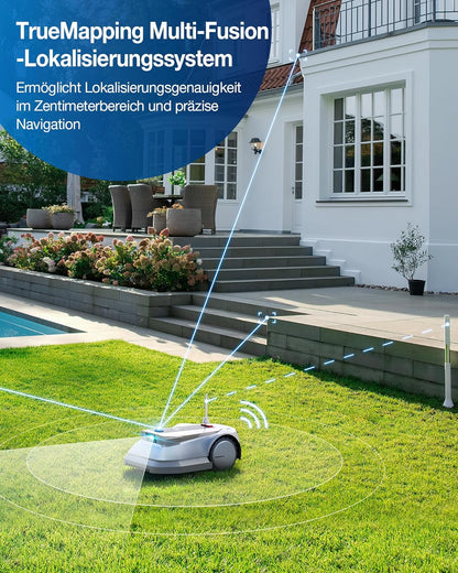 ECOVACS GOAT G1-800 Mhroboter ohne Begrenzungskabel 8003¡, Rasenmher Roboter mit TrueMapping-Multifusionslokalisierung, Hindernisvermeidung, 16-Zonen-Management, 45% Steigung, Videomanager