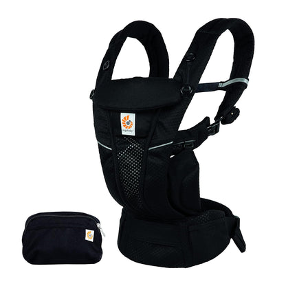 Ergobaby Omni Breeze Babytrage für Neugeborene ab Geburt bis 20kg, 4 Positionen SoftFlex Mesh Ergonomische Babybauchtrage Rückentrage Baby-Tragetasche, Natural Beige