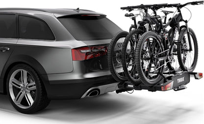Thule Fahrradträger für Anhängerkupplung – Max. 2 Fahrräder, Klappbar, Für E-Bikes, 60 kg, Robustes Aluminium-Design