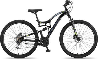 Chillaxx Bike Falcon Premium Mountainbike in 24,26,27.5 und 29 Zoll - Fahrrad für Jungen, Mädchen, Damen und Herren - Scheibenbremse- 21 Gang-Schaltung - Vollfederung