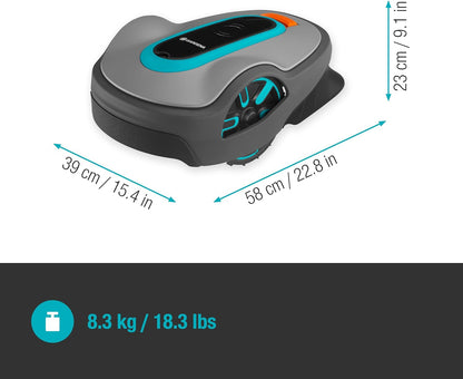 Gardena Mähroboter SILENO minimo 250 m²: intelligenter Rasenmäher mit optimaler Konnektivität, mit Gardena Bluetooth App programmierbar, DE-Version (15201-20)