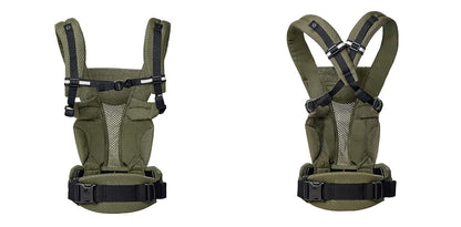 Ergobaby Omni Breeze Babytrage für Neugeborene ab Geburt bis 20kg, 4 Positionen SoftFlex Mesh Ergonomische Babybauchtrage Rückentrage Baby-Tragetasche, Natural Beige
